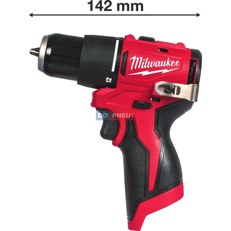 Aku kompaktná bezuhlíková príklepová vŕtačka MILWAUKEE M12 BLPDRC-0