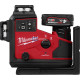Zelený laser s automatickým zarovnaním 360 ° v 3 rovinách MILWAUKEE M12 A3PLO-401C