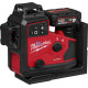 Zelený laser s automatickým zarovnaním 360 ° v 3 rovinách MILWAUKEE M12 A3PLO-401C
