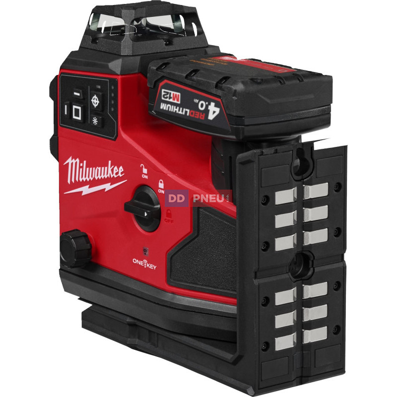 Zelený laser s automatickým zarovnaním 360 ° v 3 rovinách MILWAUKEE M12 A3PLO-401C