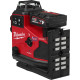 Zelený laser s automatickým zarovnaním 360 ° v 3 rovinách MILWAUKEE M12 A3PLO-401C