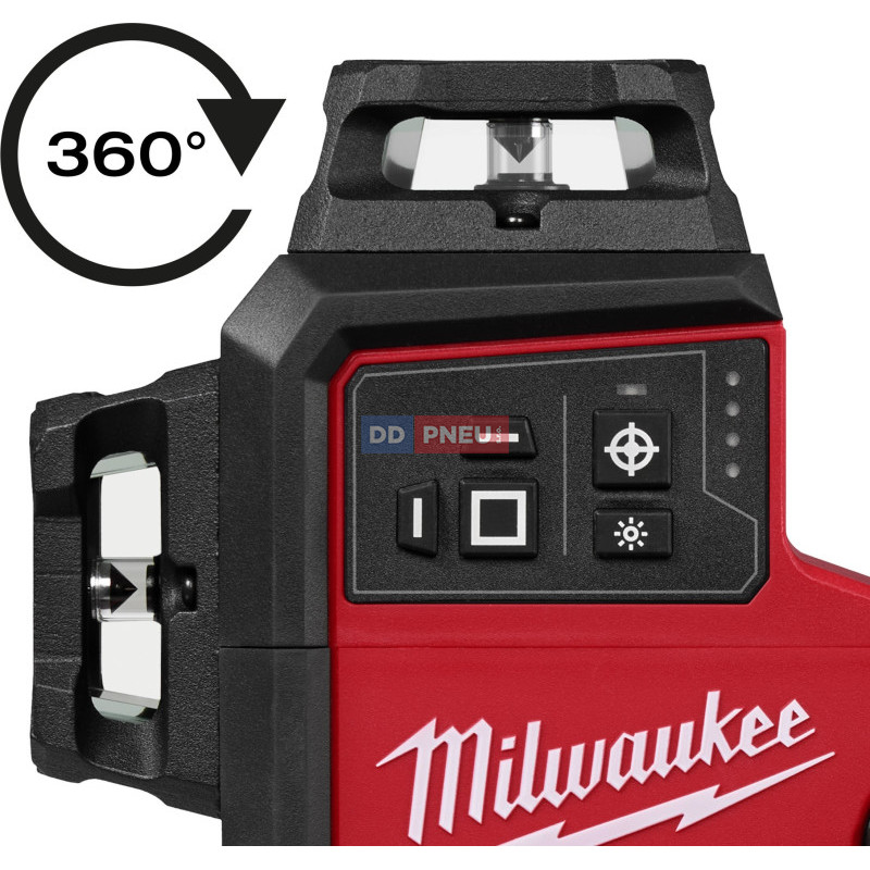Zelený laser s automatickým zarovnaním 360 ° v 3 rovinách MILWAUKEE M12 A3PLO-401C