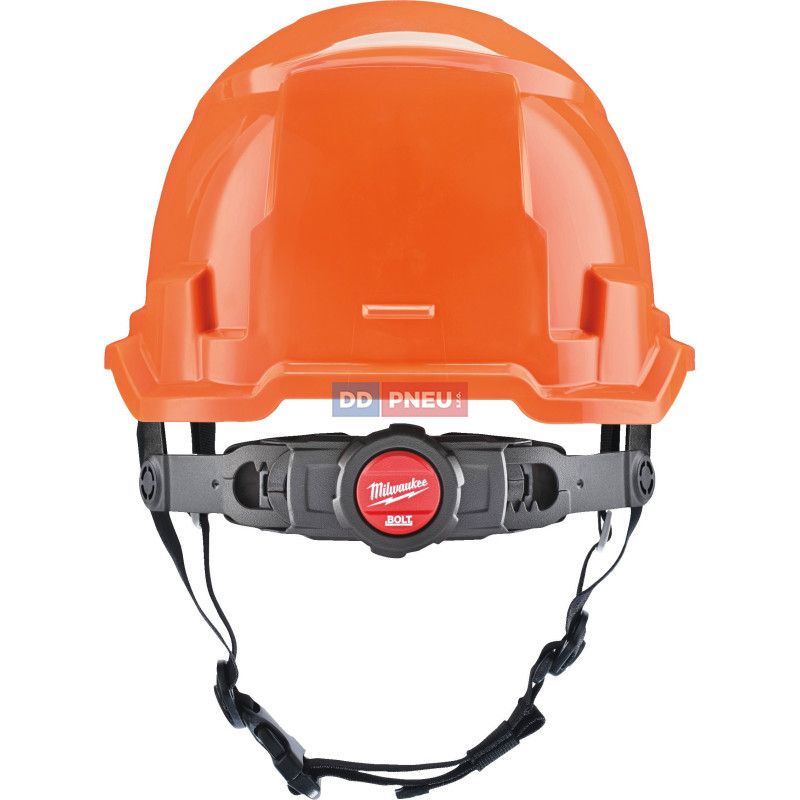 Prilba Milwaukee BOLT™100 – neodvetrávaná, s podbradným pásikom, oranžová