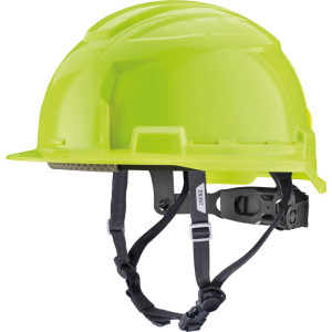 Prilba Milwaukee BOLT™100 – neodvetrávaná, s podbradným pásikom, žltá s vysokou viditeľnosťou