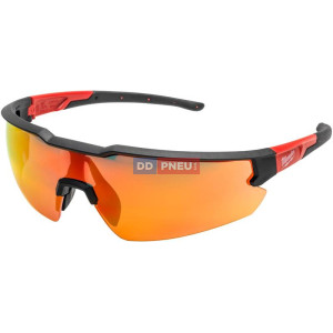 Výkonnostné bezpečnostné okuliare Milwaukee – červené, zrkadlové