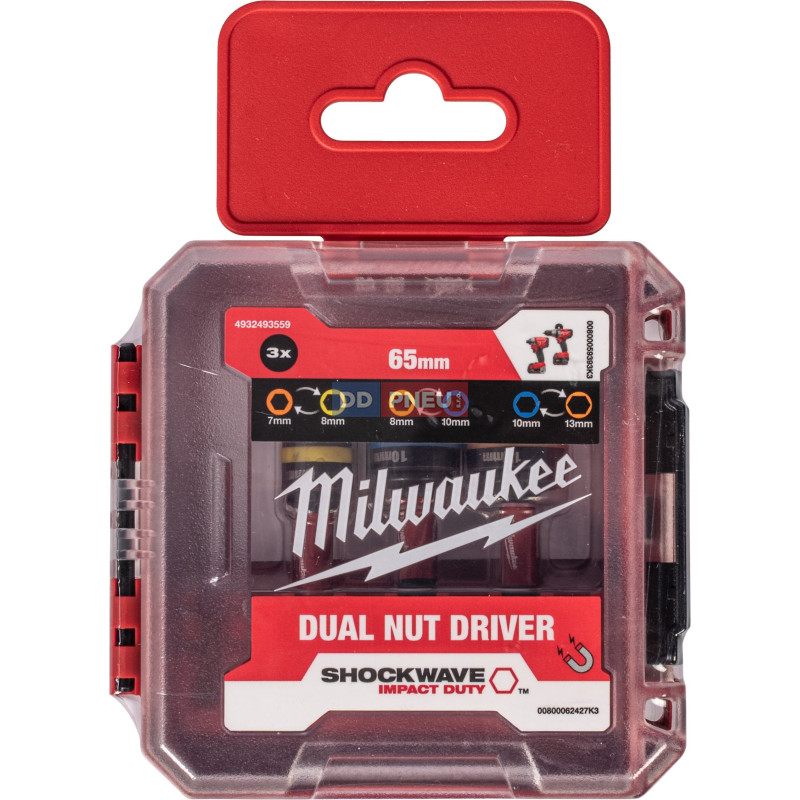 Súprava dvojitých nástrčných kľúčov MILWAUKEE SHOCKWAVE™ IMPACT DUTY – 3ks
