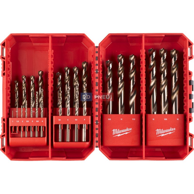 Súprava vrtákov do kovu MILWAUKEE RED COBALT HSS-Ground DIN 338 – 25 ks