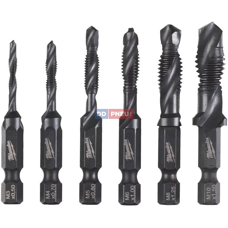 Súprava HSS-G vŕtacích závitníkov s 1/4" záhlbníkom MILWAUKEE Combi Drill Tap Set