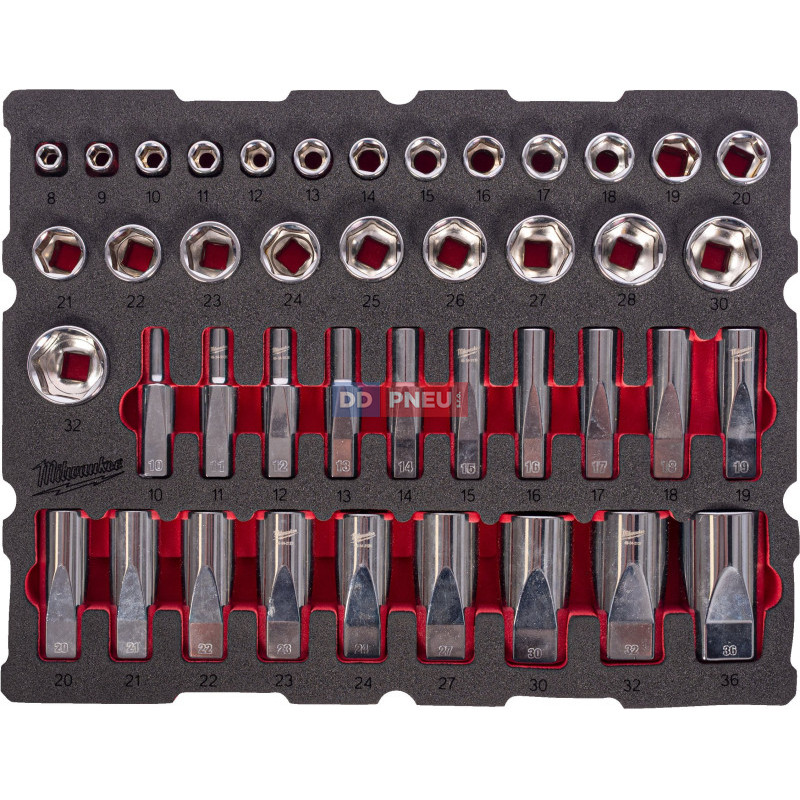 Penová vložka MILWAUKEE PACKOUT™ sada hlavíc 1/2″ – 42 ks