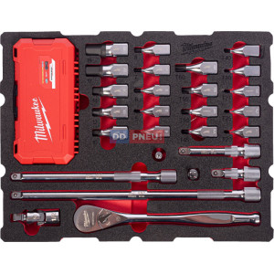 Penová vložka MILWAUKEE PACKOUT™ sada 1/2″ račne a bitových nástrčných hlavíc – 67 ks