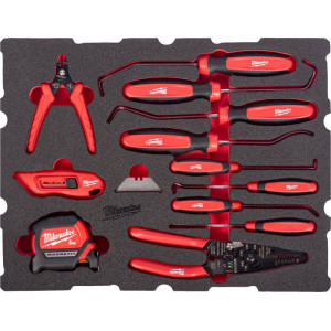 Penová vložka MILWAUKEE PACKOUT™ sada háčikov a škrabiek – 17 ks