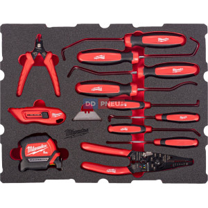 Penová vložka MILWAUKEE PACKOUT™ sada háčikov a škrabiek – 17 ks