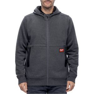 Pracovná mikina so zipsom a kapucňou Milwaukee GRIDIRON™ WHZ – šedá