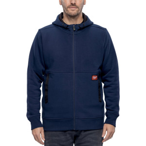 Pracovná mikina so zipsom a kapucňou Milwaukee GRIDIRON™ WHZ – modrá, XXXL