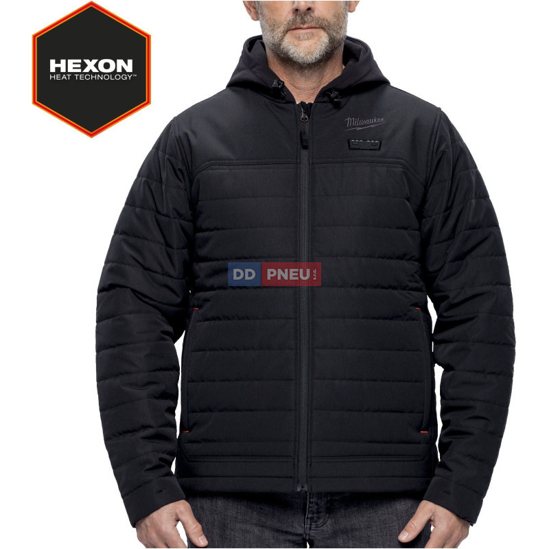 HEXON vyhrievaná prešívaná bunda Milwaukee M12 HPJBL3-0 – čierna, S