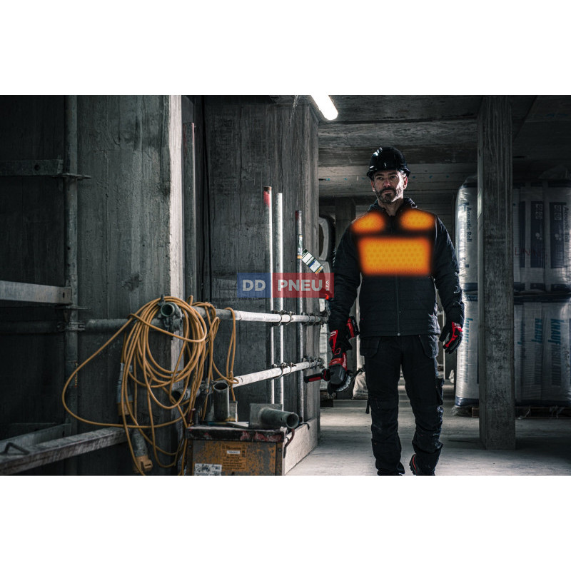 HEXON vyhrievaná prešívaná bunda Milwaukee M12 HPJBL3-0 – čierna, S