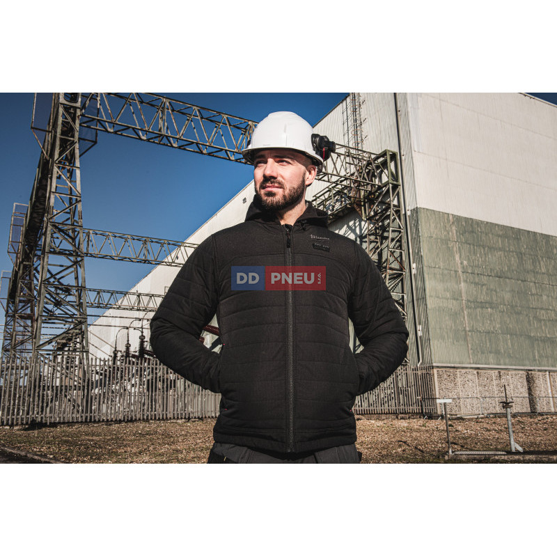 HEXON vyhrievaná prešívaná bunda Milwaukee M12 HPJBL3-0 – čierna, S