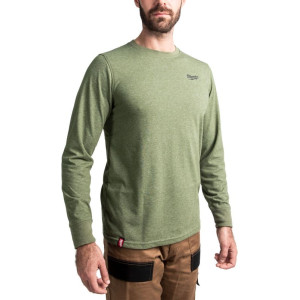 Hybridné tričko s dlhým rukávom Milwaukee HT LS GR – zelené Hybridné tričko s dlhým rukávom Milwaukee HT LS GR – zelené
