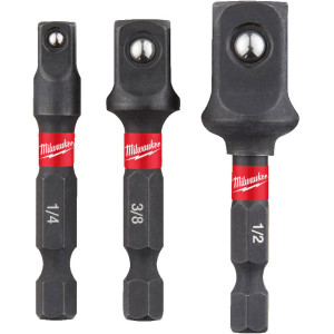 Sada adaptérov MILWAUKEE SHOCKWAVE z 1/4" HEX na 1/4˝, 3/8˝, 1/2˝ Sada adaptérov MILWAUKEE SHOCKWAVE z 1/4" HEX na 1/4˝, 3/8˝, 1/2˝