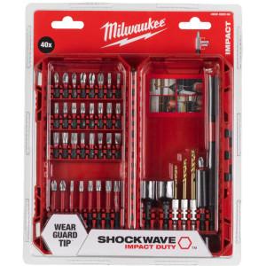 Sada vrtákov, bitov a nástrčných kľúčov MILWAUKEE SHOCKWAVE – 40 ks Sada vrtákov, bitov a nástrčných kľúčov MILWAUKEE SHOCKWAVE – 40 ks
