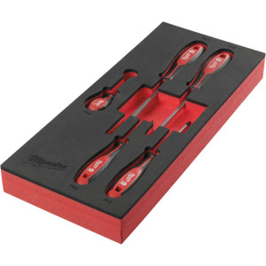 Penová vložka so sadou skrutkovačov PH MILWAUKEE – 5 ks