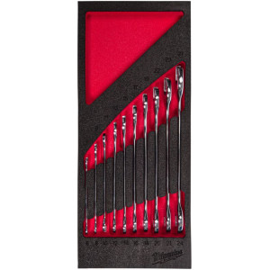 Penová vložka so sadou obojstranných vidlicových kľúčov MILWAUKEE – 10 ks