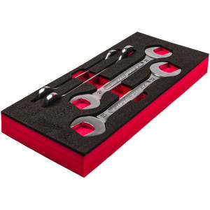 Penová vložka so sadou obojstranných vidlicových kľúčov MILWAUKEE – 4 ks