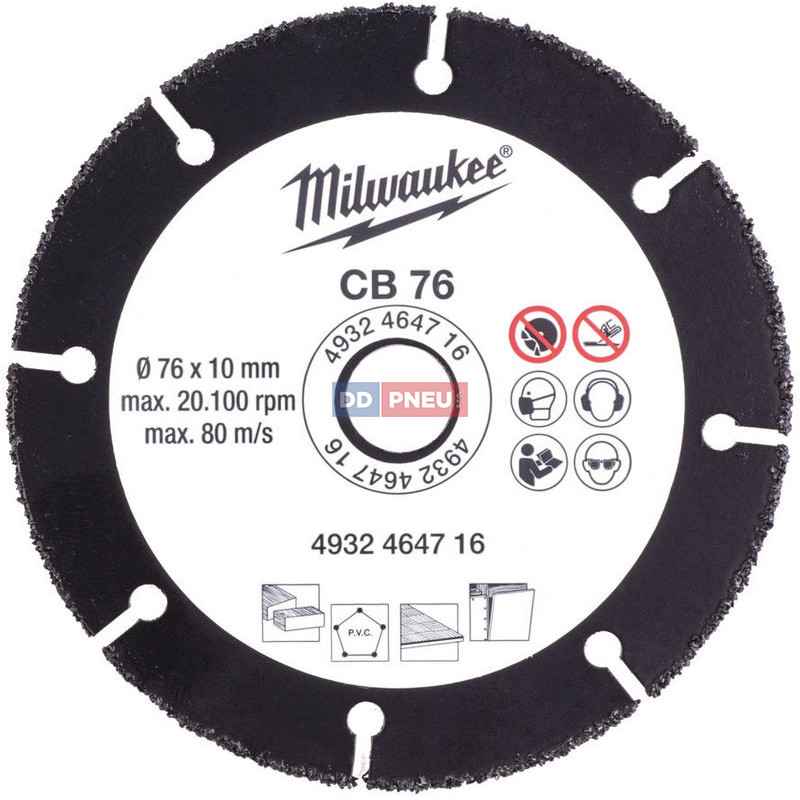 Karbidový kotúč CB 76/10 Milwaukee - 76 mm
