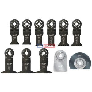 Súprava univerzálnych pílových plátkov MILWAUKEE pre multifunkčné náradie – 11 kusov