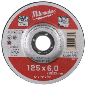 MILWAUKEE brúsny kotúč na kov pre stavárov SG 27/125