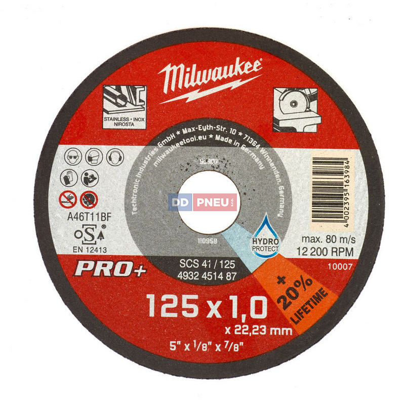 Milwaukee rezný kotúč na tenký kov PRO+ SCS 41/125