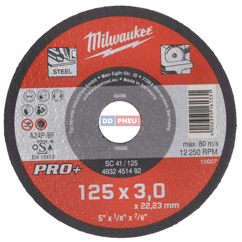 Milwaukee rezný kotúč na kov PRO+ SC 41/125
