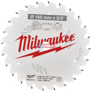 Pílový kotúč MILWAUKEE na drevo 165x16 – 24 zubov Pílový kotúč MILWAUKEE na drevo 165x16 – 24 zubov