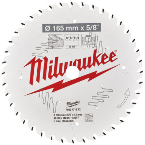 Pílový kotúč MILWAUKEE na drevo 165x16 – 40 zubov