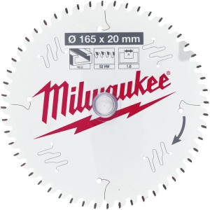 Pílový kotúč MILWAUKEE na kov 165x20 – 52 zubov 