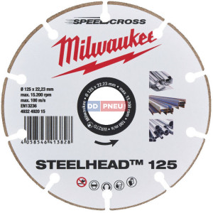 Diamantový kotúč MILWAUKEE STEELHEAD – 125 mm  Diamantový kotúč MILWAUKEE STEELHEAD – 125 mm