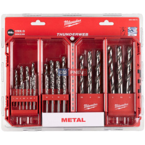 Súprava vrtákov MILWAUKEE THUNDERWEB HSS-G – 25 ks