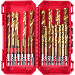 Súprava vrtákov do kovu MILWAUKEE RED HEX HSS-G TiN – 25 ks