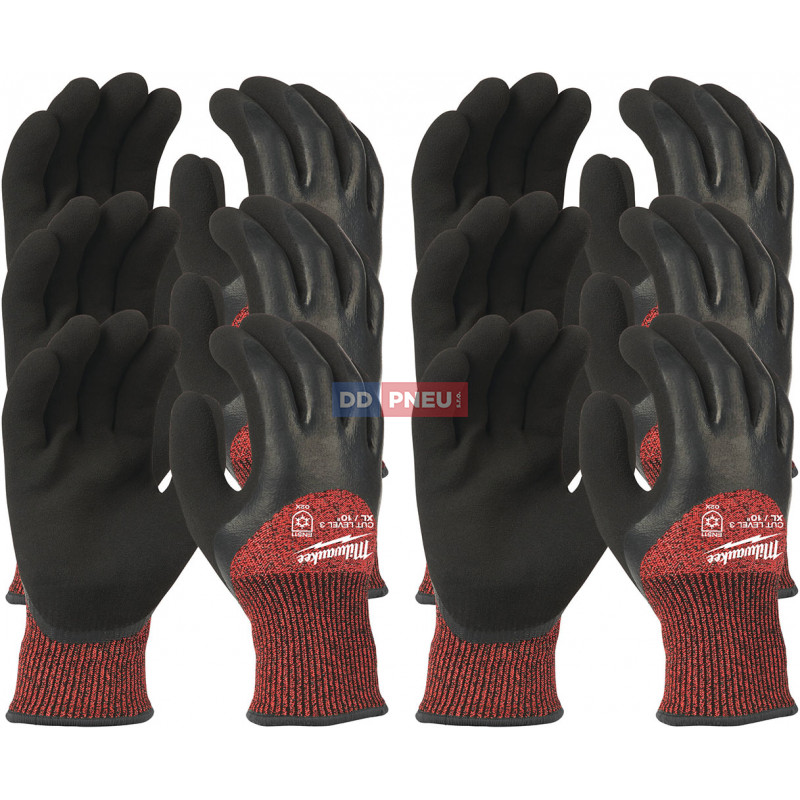Zimné rukavice odolné proti prerezaniu Stupeň C – 12 párov