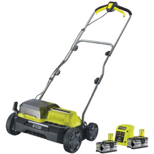 RY18SFX35A-240 bezuhlíkový 18V akumulátorový vertikutátor, šírka záberu 35cm – s batériou (2x4.0Ah)