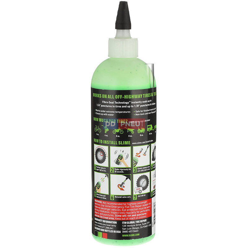 Opravný tmel pre duše a bezdušové pneu 2v1 SLIME – 473ml