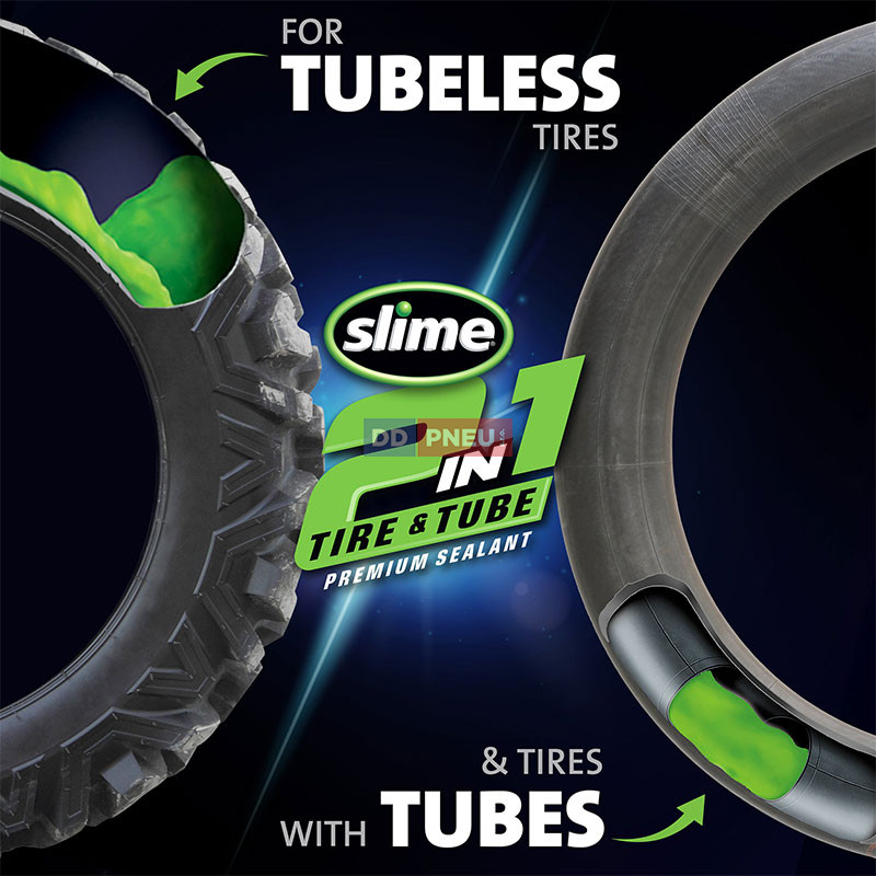 Opravný tmel pre duše a bezdušové pneu 2v1 SLIME – 473ml